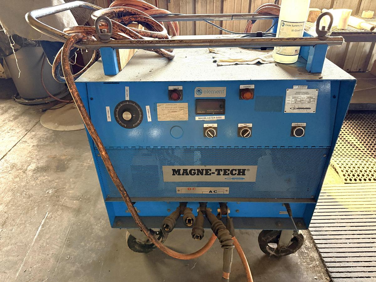 Used GOULD-BASS MAGNE-TECH 1560-W MAGBLASTER 6000-AMP AC/HWDC MAGNETIC PARTICLE INSPECTION UNIT