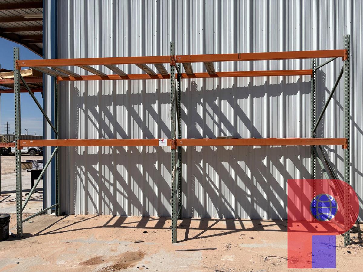 Used (2) 16’ X 4’ X 10’ PALLET RACK SHELVING