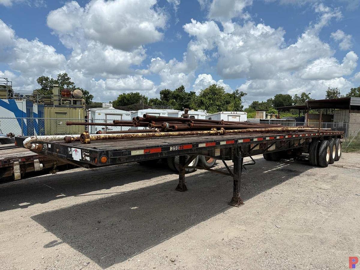 Used 2012 CLARK TRAILER SERVICE 45' X 102" TRI AXLE FLATBED OILFIELD FLOAT TRAILER