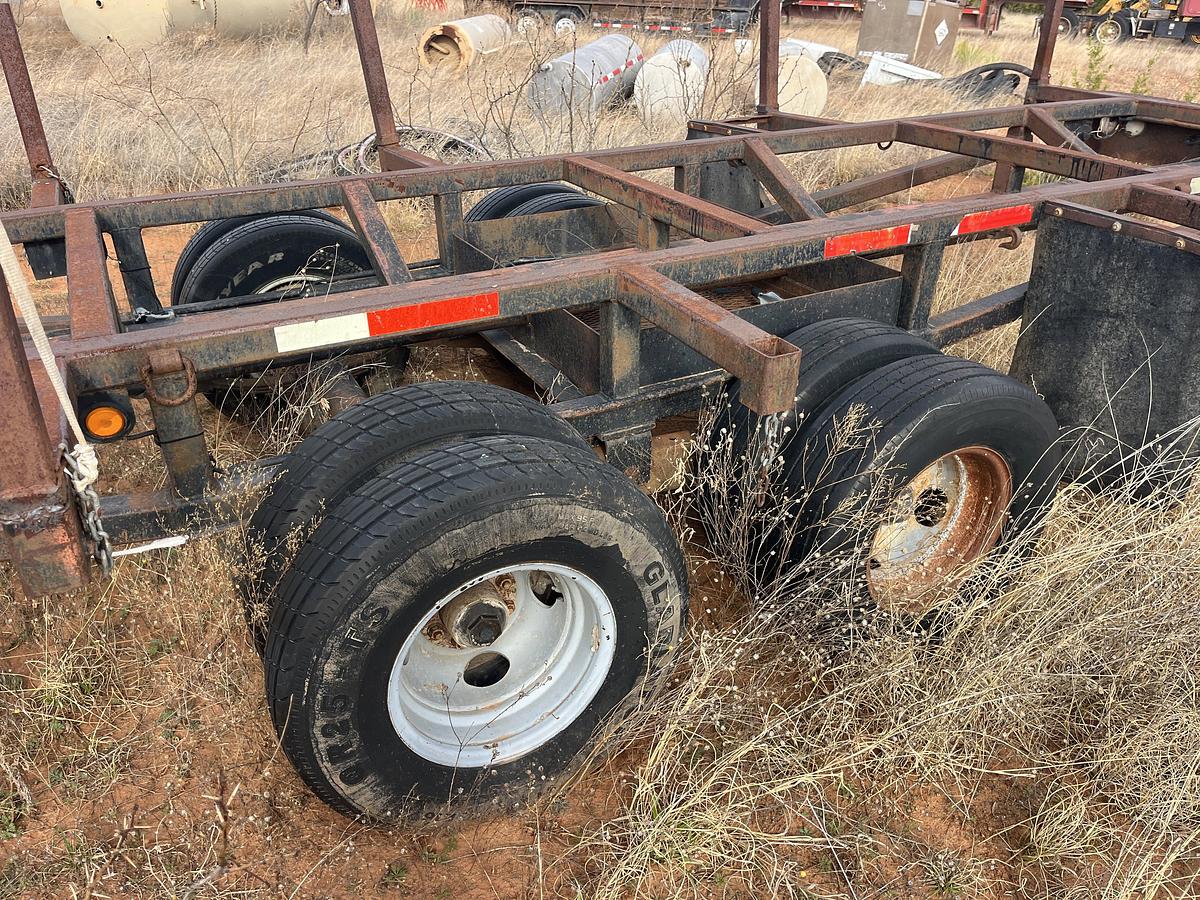 Used 1998 SHOPBUILT 32’ Tandem Dual Wheel Pipe Trailer