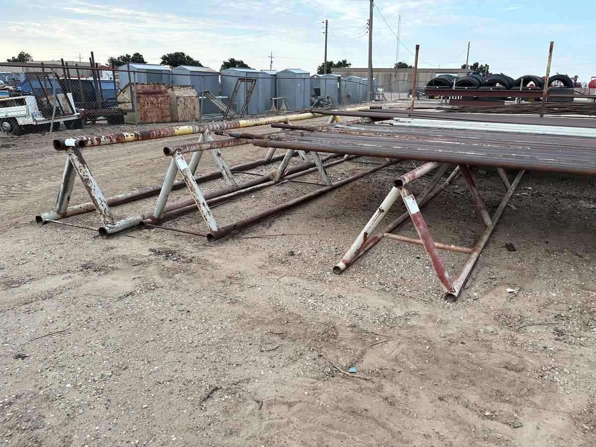 Used (3x$) (2) 25’ x 36” & (1) 30’ x 36” triangle pipe racks