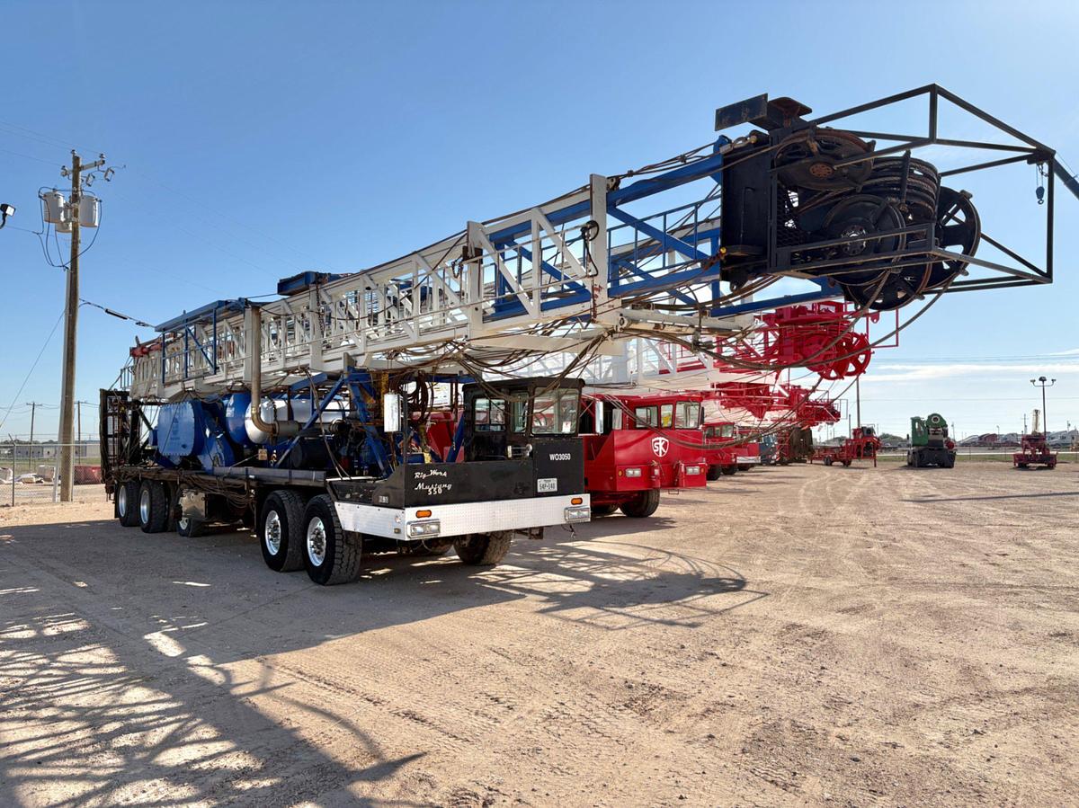 Used 2012 RIG WORKS MUSTANG 550 4-AXLE WELL SERVICE RIG
