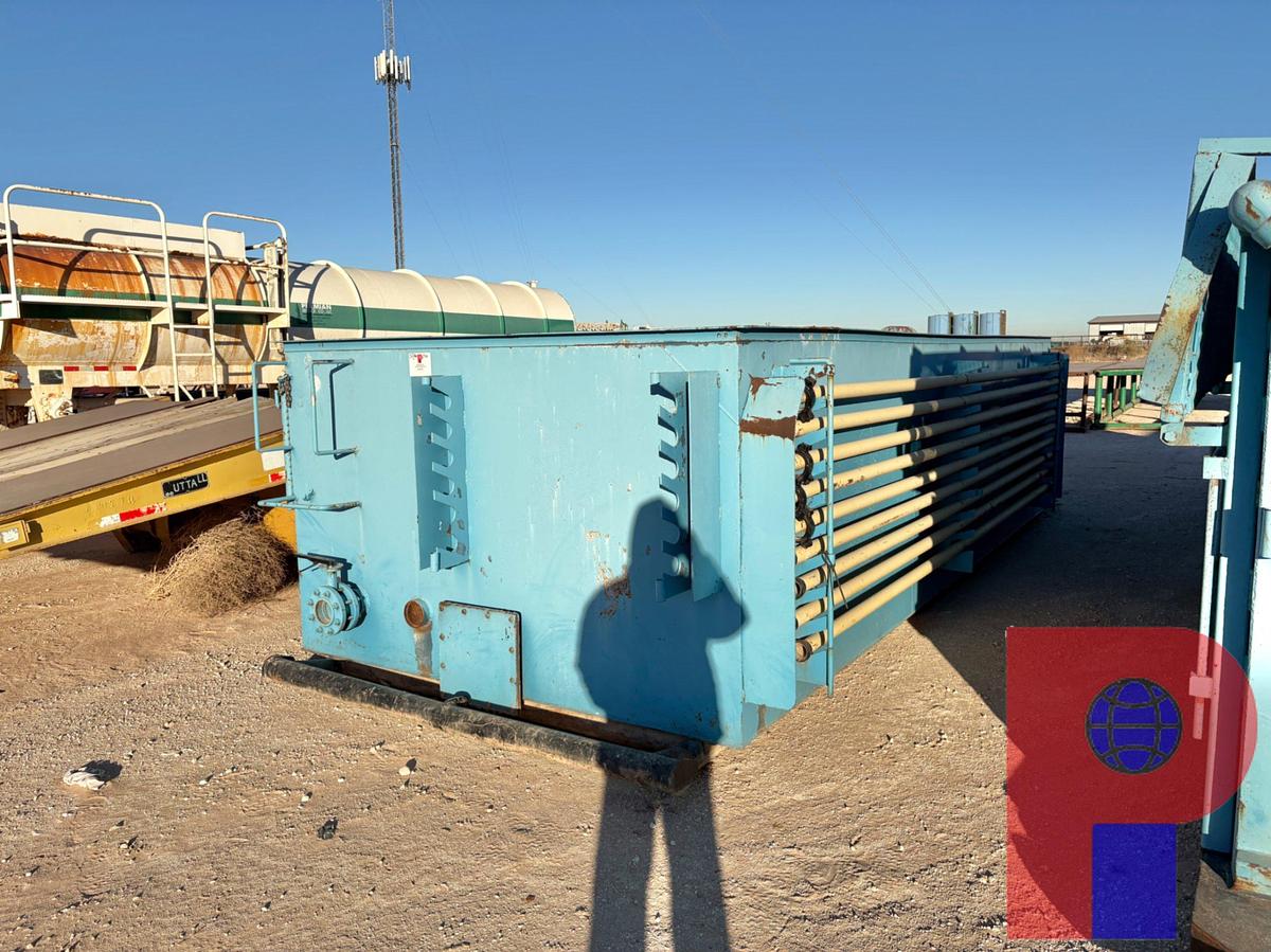 Used 20’ X 8’ X 5’ OPEN TOP FLUID TANK, SKIDDED