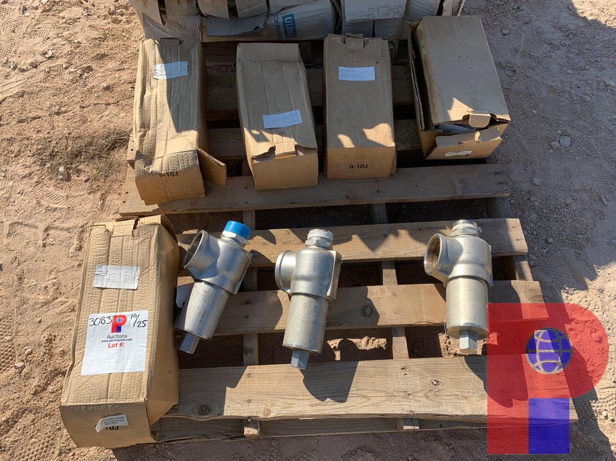 Used (8) 2” X 3” M X F PRESSURE RELIEF VALVES