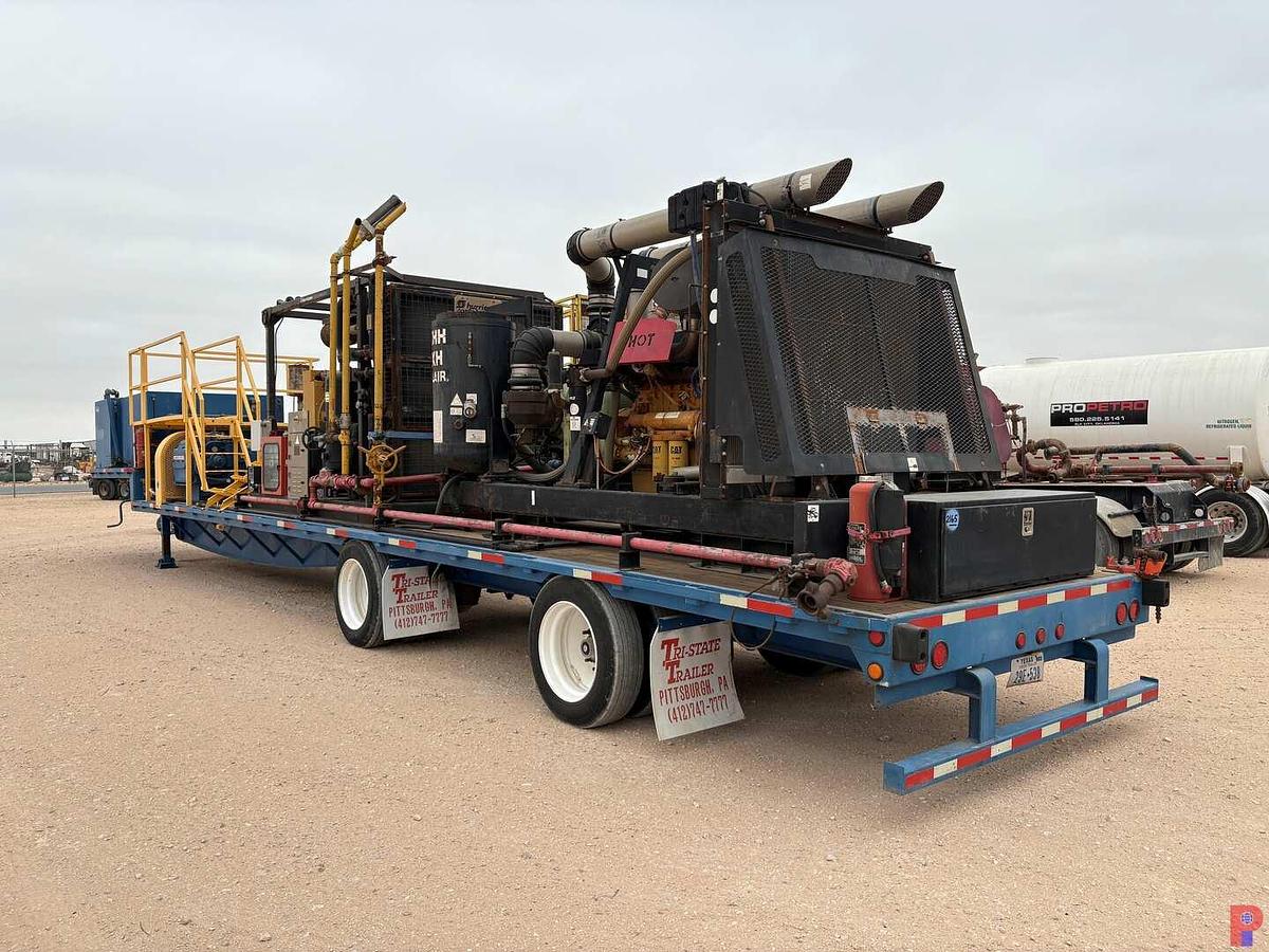 Used AIR FOAM UNIT MTD ON 2008 JET DROP DECK, SPREAD AXLE TRAILER VIN 5JND553248H001069