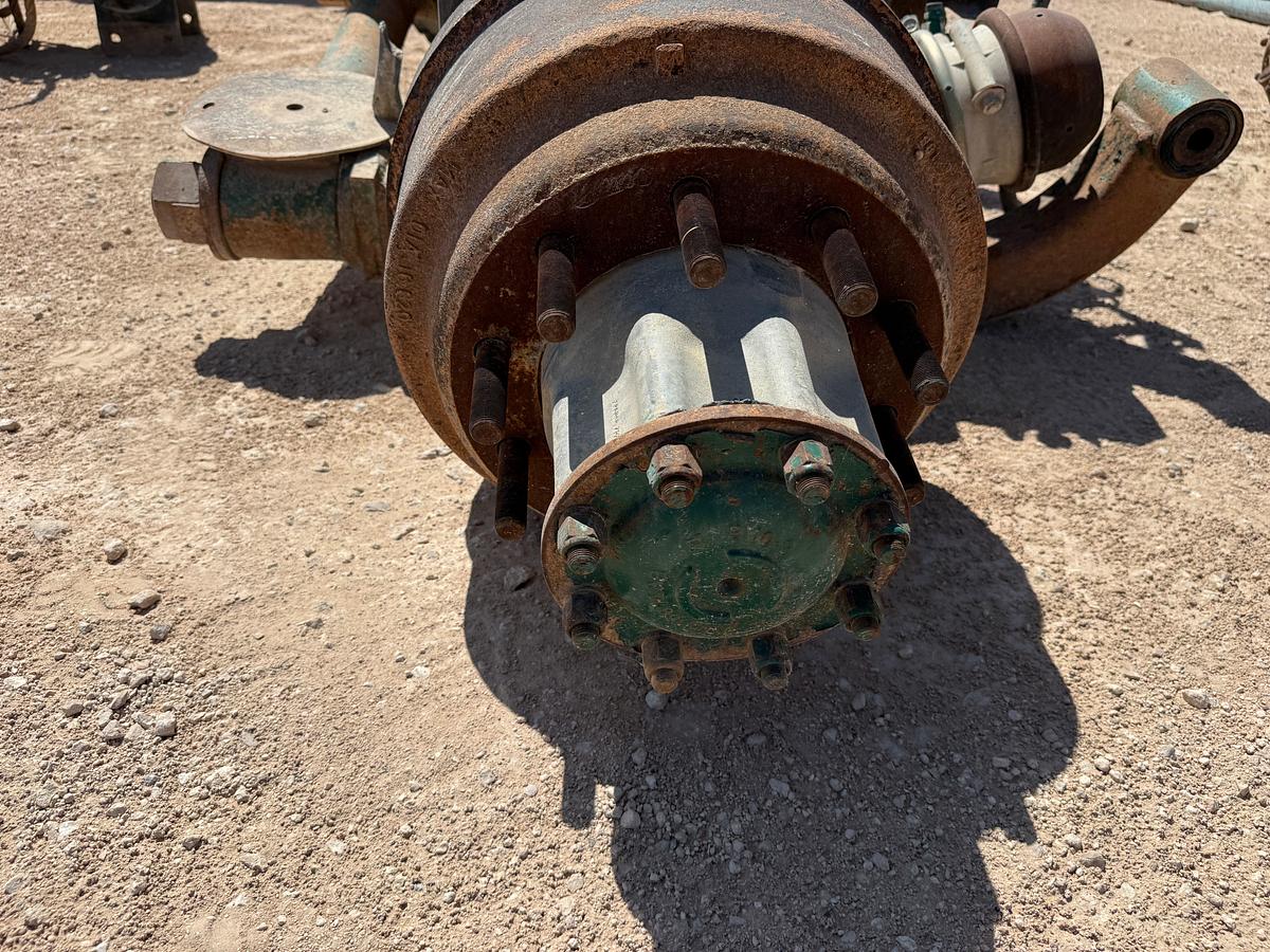 Used ROCKWELL RP23160 23K LBS 4.30 RATIO FRONT REAR DIFF & BANJO HSG W/ HUBS, DRUMS & TIRE WHEEL
