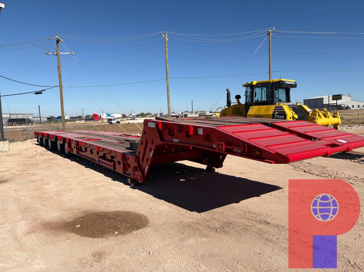Used 2011 ASPEN 75 TON 5-AXLE SCISSOR NECK OILFIELD LOWBOY TRAILER