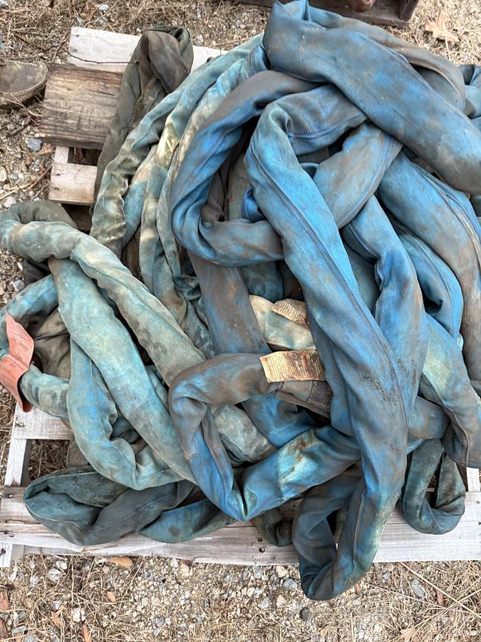 Used (3) PALLETS (50+) VARIOUS SIZE FLOW LINE SAFETY RESTRAINTS