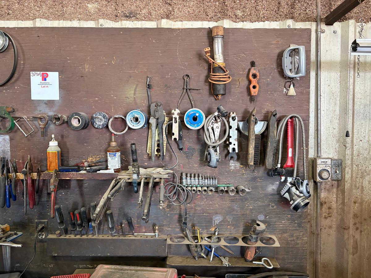 Used Large assortment of hand tools located in shop