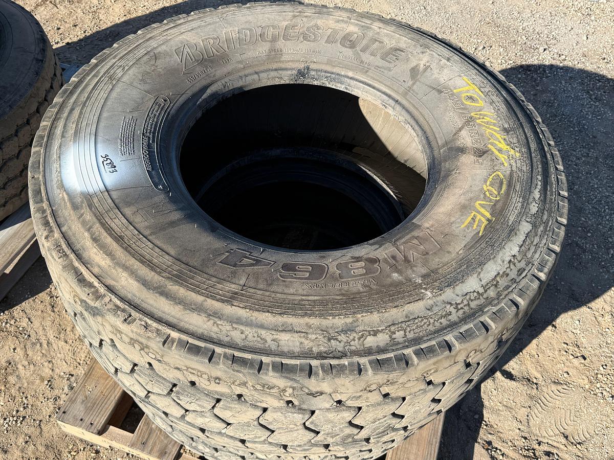 Used (2) PALLETS W/ (3) 445/65R22.5 & (1) 425/65R22.5 TIRES