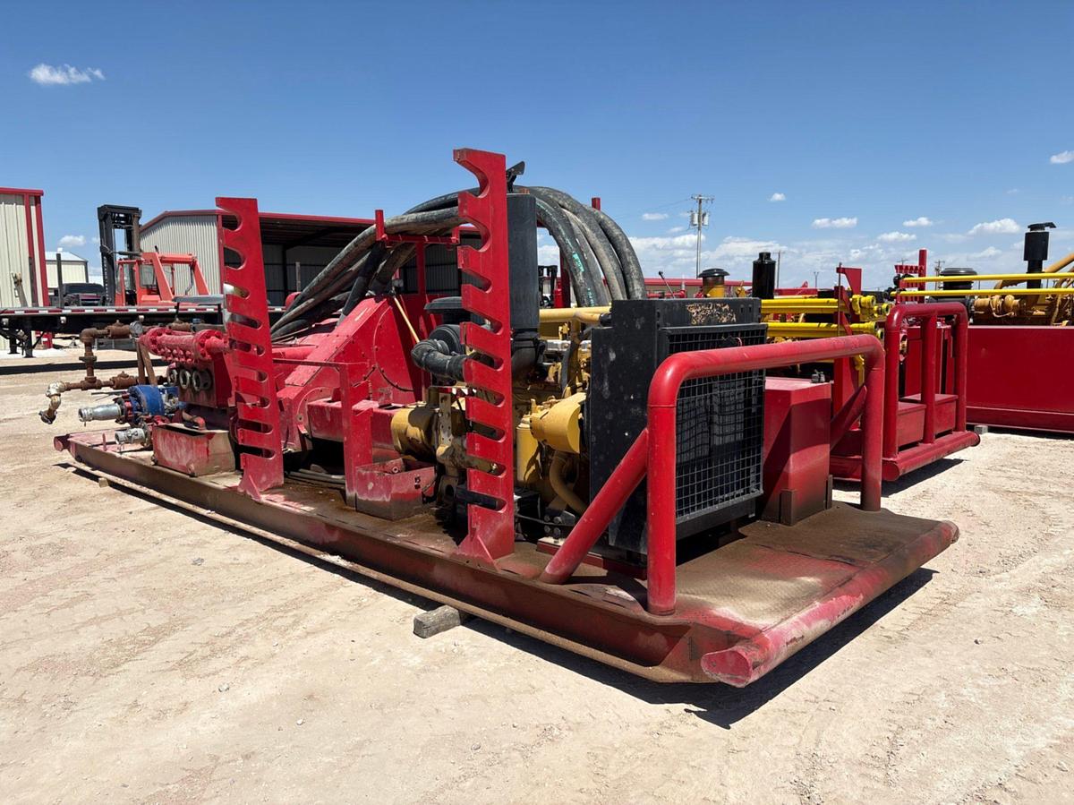 Used Gardner Denver PAH triplex pump, skidded