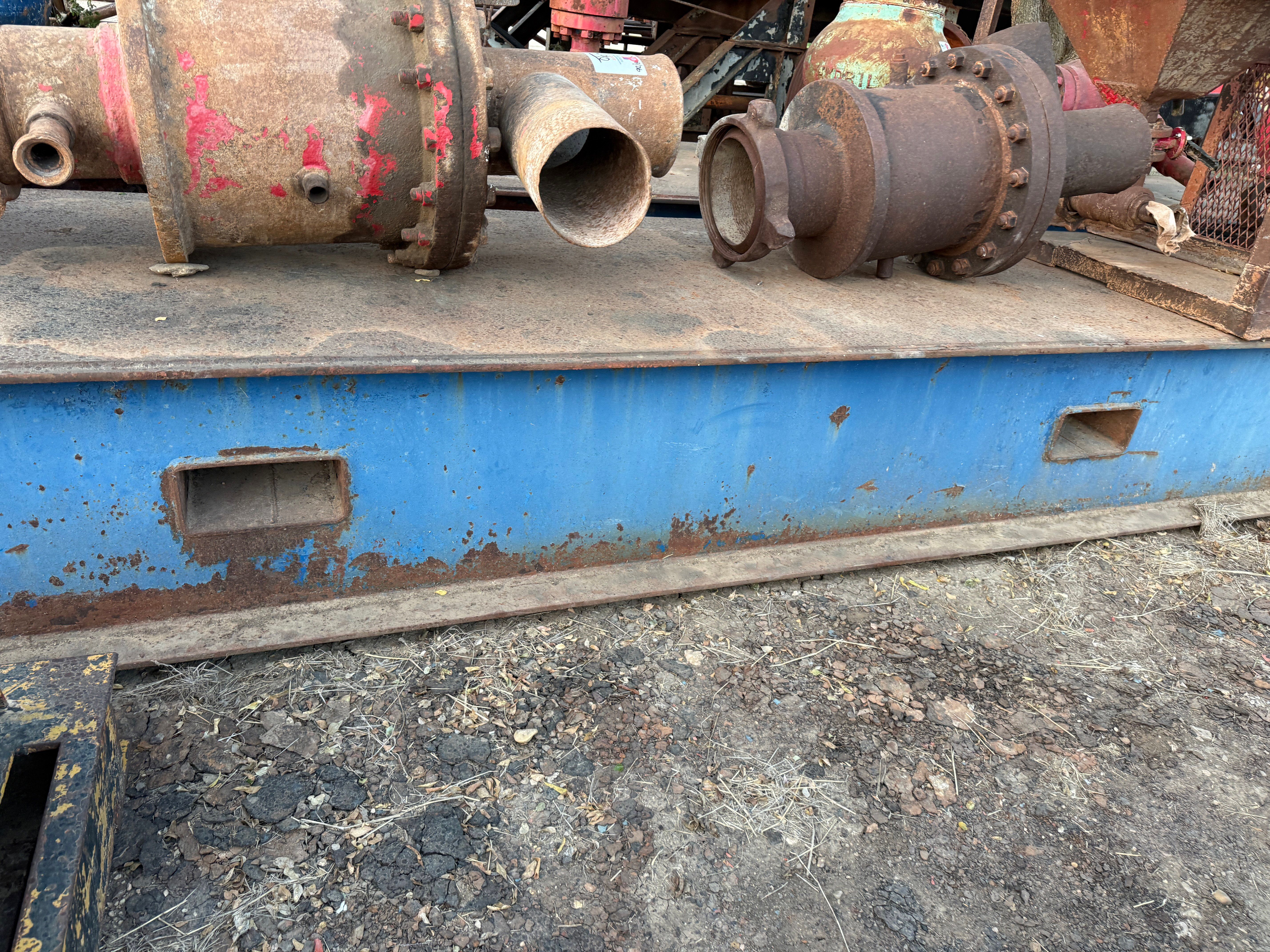 Used (2) 50’ x 4’ x 2’ PONY SUBSTRUCTURES W/ 19” UTILITY HOLE & FORK POCKETS, SKIDDED