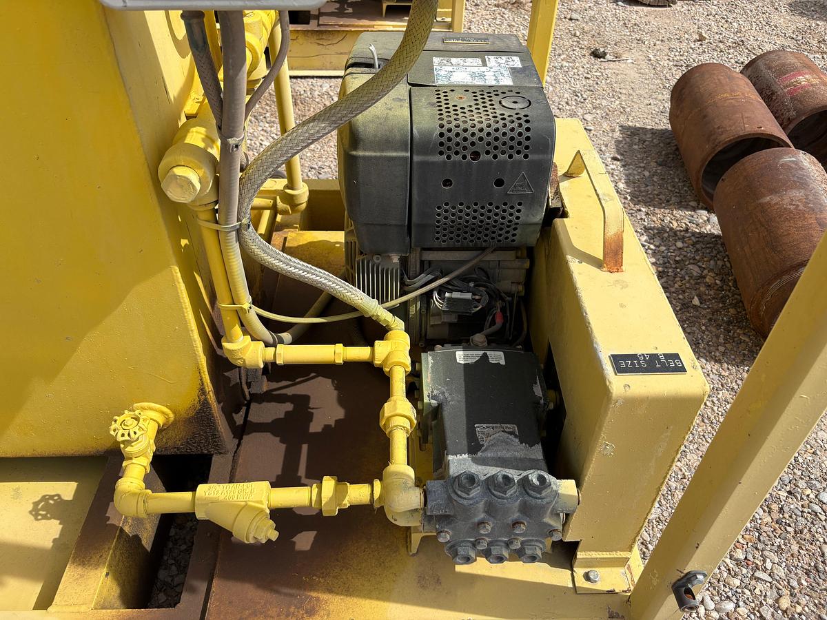 Used Meyer 4-station closing unit, skidded
