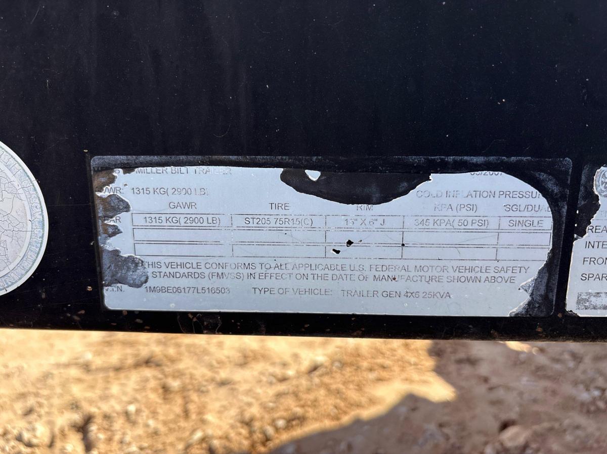 Used 2008 MILLER POWER PRO 25 S/A BUMPER PULL 25KW GENERATOR