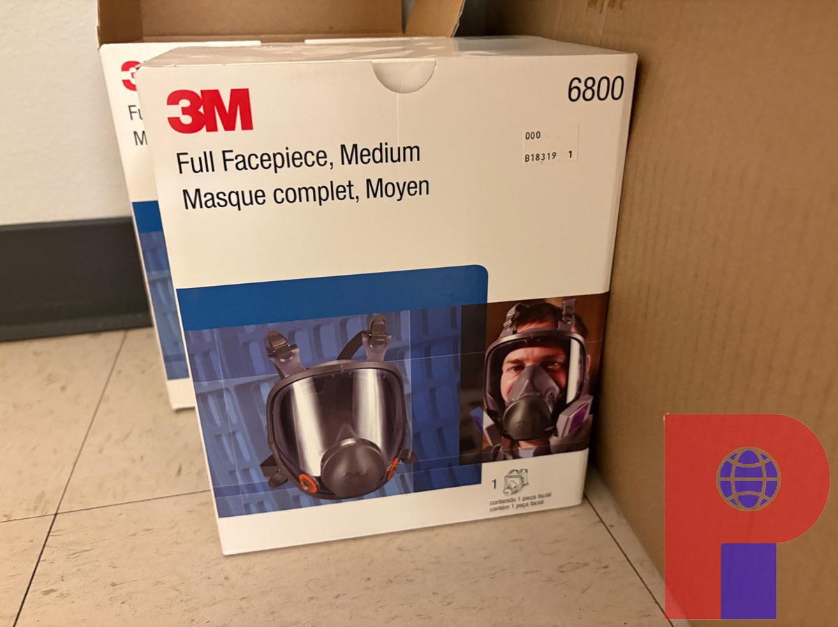 Used LOT OF ASSORTED HARD HATS, CAUTION TAPE, RESPIRATOR MASKS, LOCK-OUT TAGS, ETC.