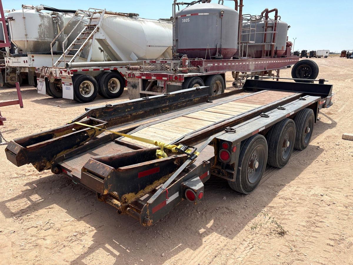 Used 2008 BELSHE 21’ X 90” 3-AXLE BUMPER PULL EQUIPMENT TRAILER