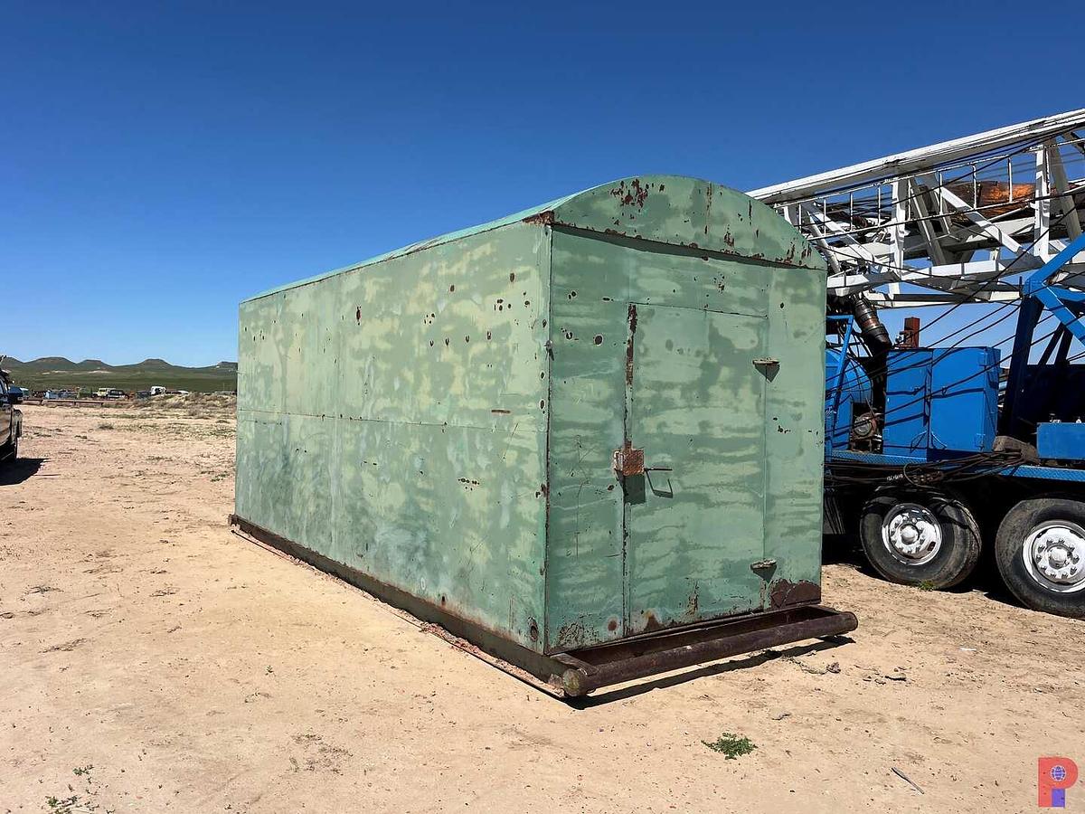 Used 20X8X10 STEEL DOG HOUSE, SKIDDED