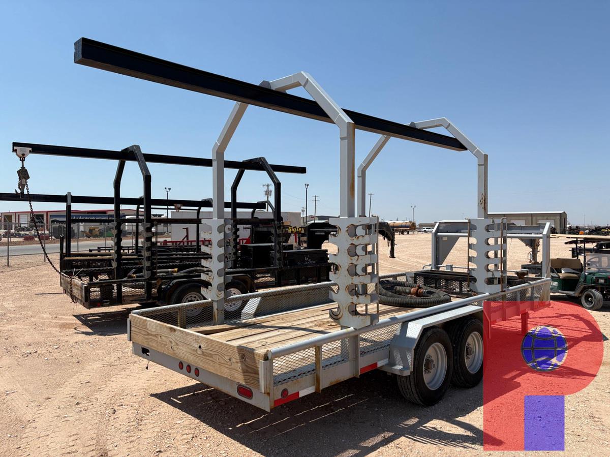Used 2022 TSI FLOW PRODUCTS 20’ X 7’ T/A GOOSENECK MONORAIL TRAILER