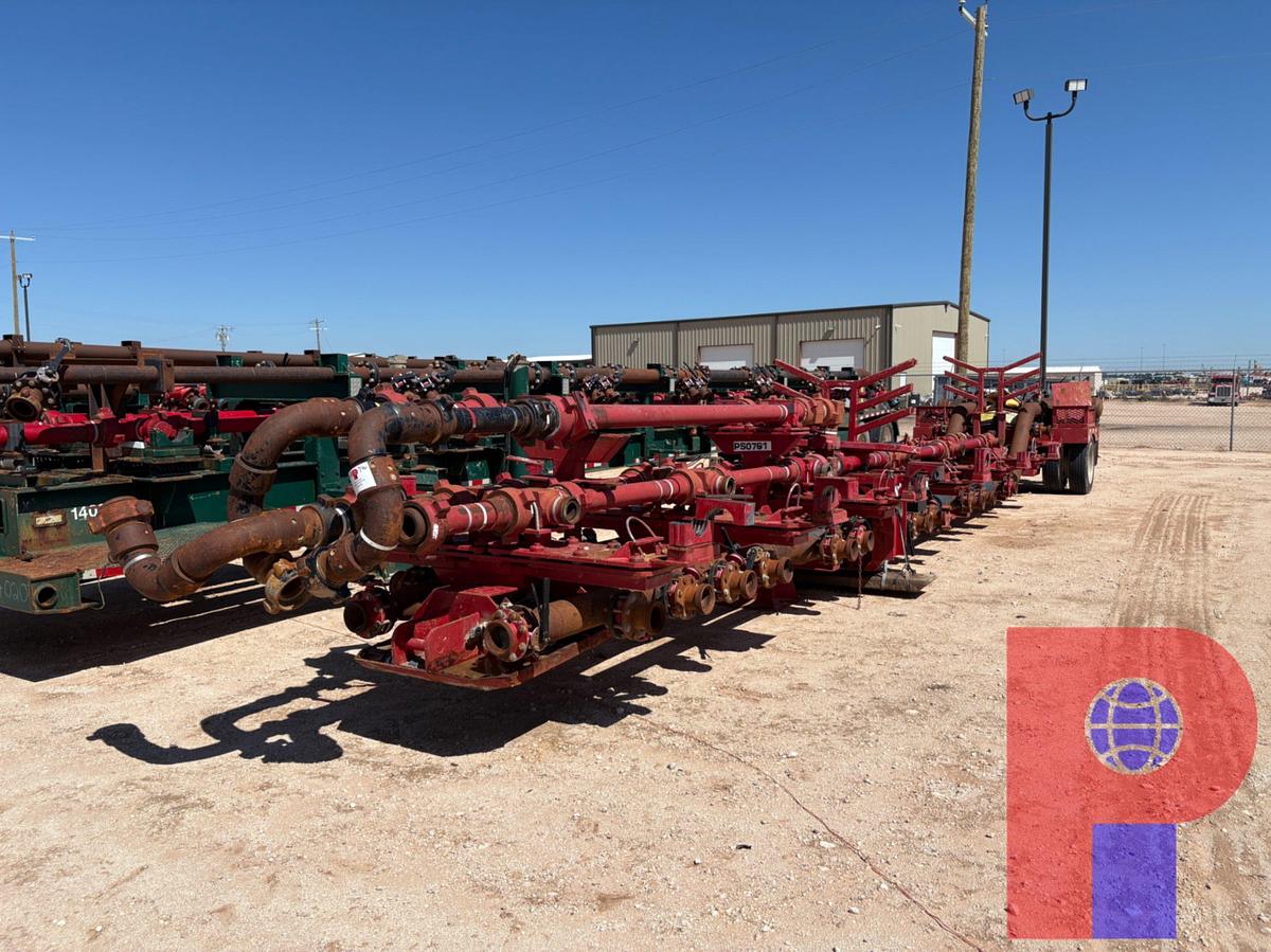 Used 2012 ELITE TRAILER MFG 44’ S/A 12-ARM FRAC MISSLE/MANIFOLD TRAILER