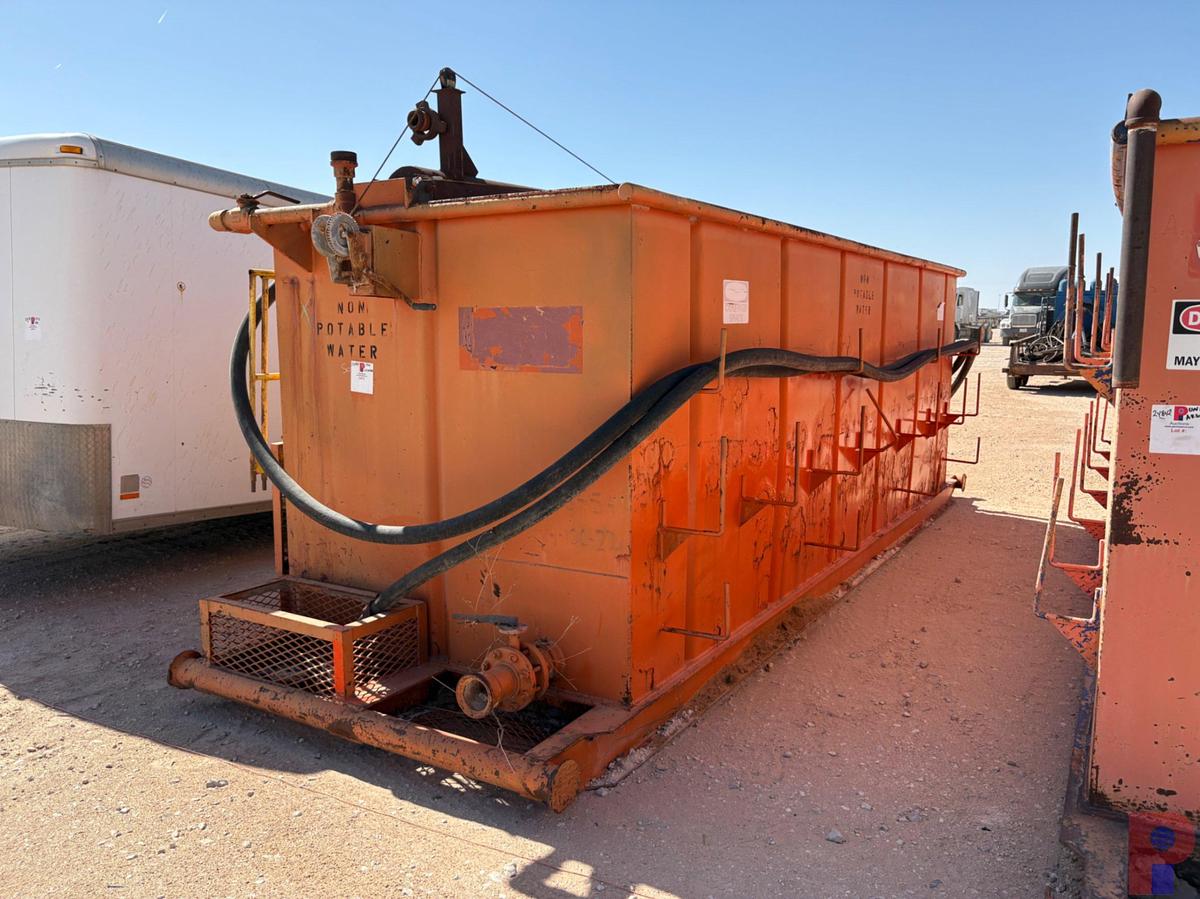 Used 18’ X 6’ X 6’ 2-COMPARTMENT OPEN TOP TANK