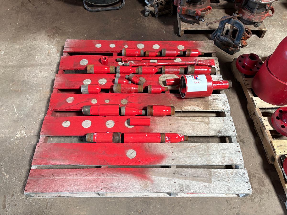 Used (2 pallets) assorted swages & 4” weco flanges
