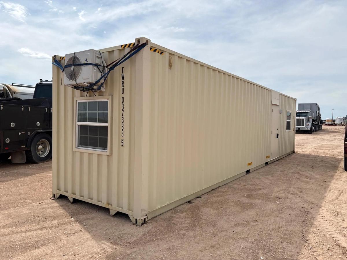 Used 40’ x 8’ x 9’6” sea container converted into living quarters