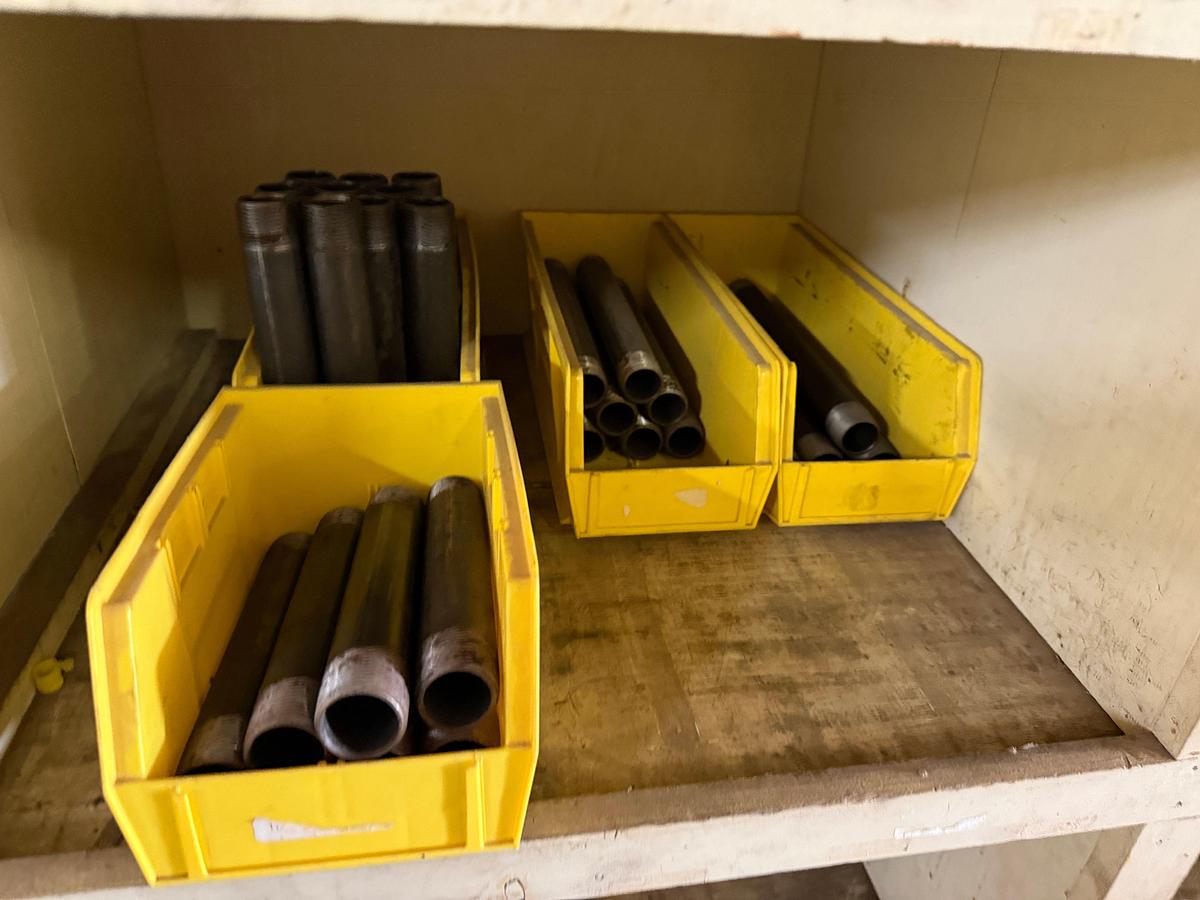 Used SECTION OF (150+) SCH-40 1/8” THRU 2” PIPE NIPPLES