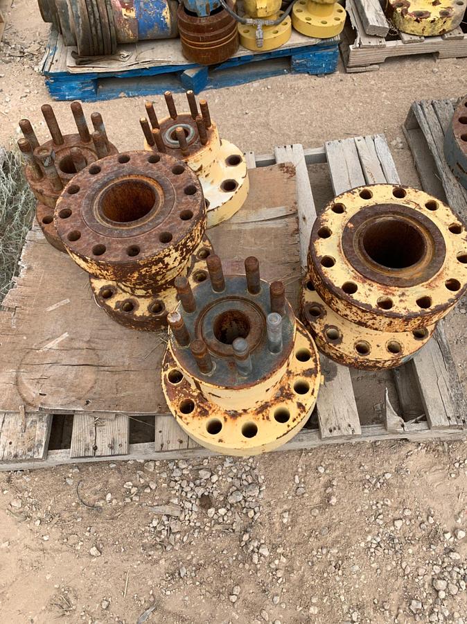 Used (4)Pallets of Assorted Spacer Spools and Flanges