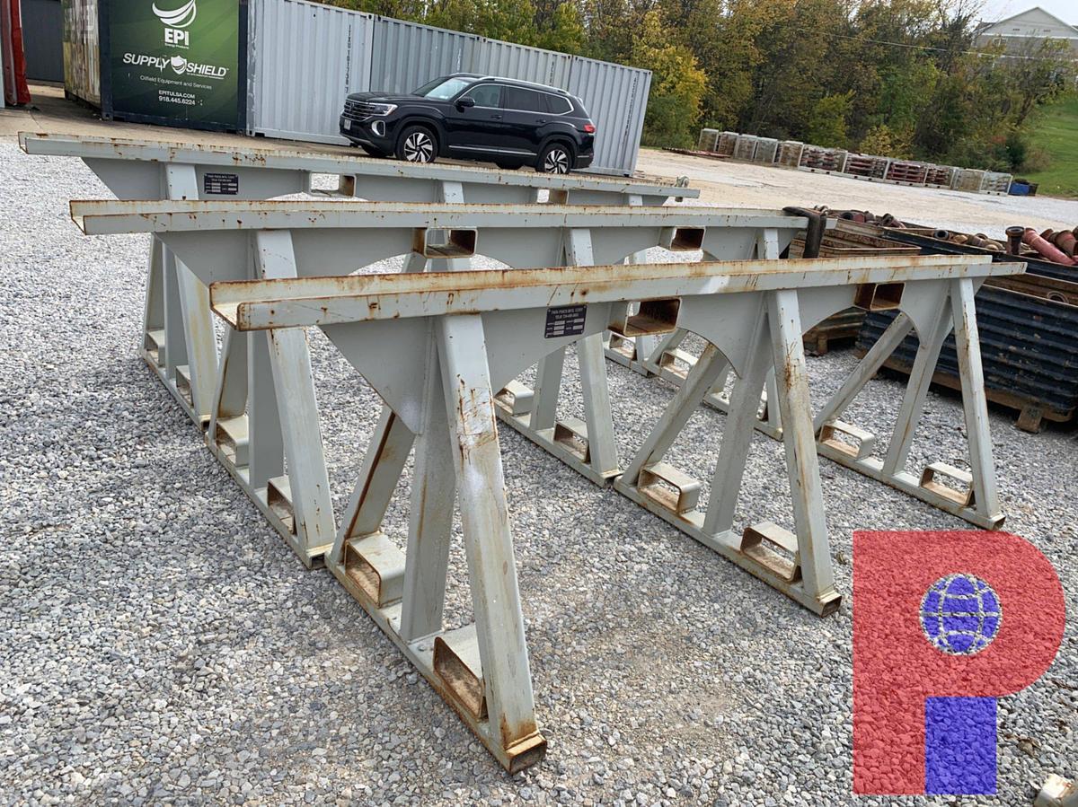 Used (3X$) 11’ X 39” TRIANGLE PIPE RACKS
