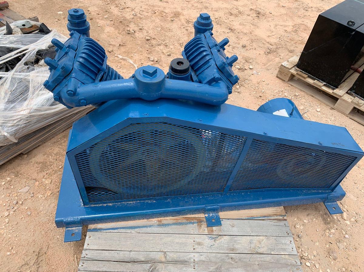Used 2 Cyl. AIR COMPRESSOR p/b: MARATHON 3 Phase Electric Motor