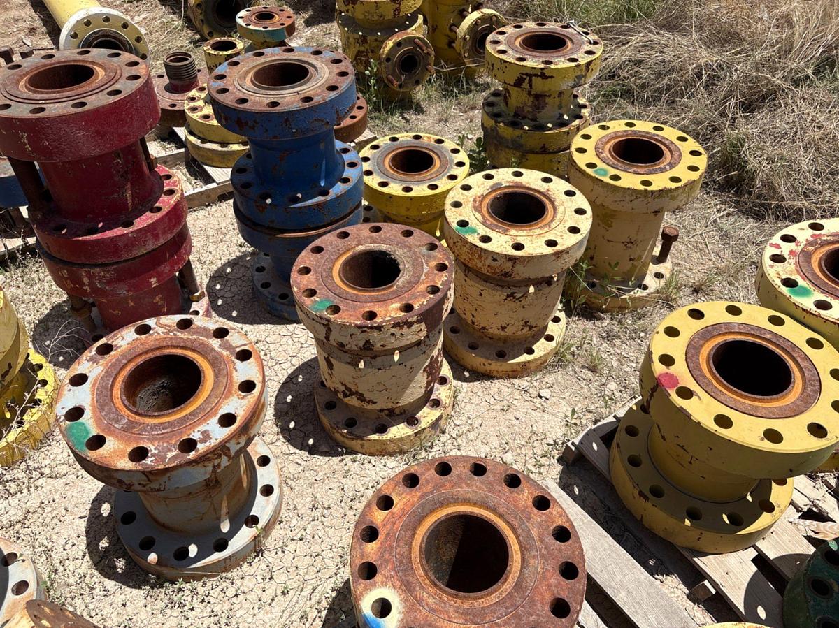 Used (8) assorted 7-1/16” spacer spools