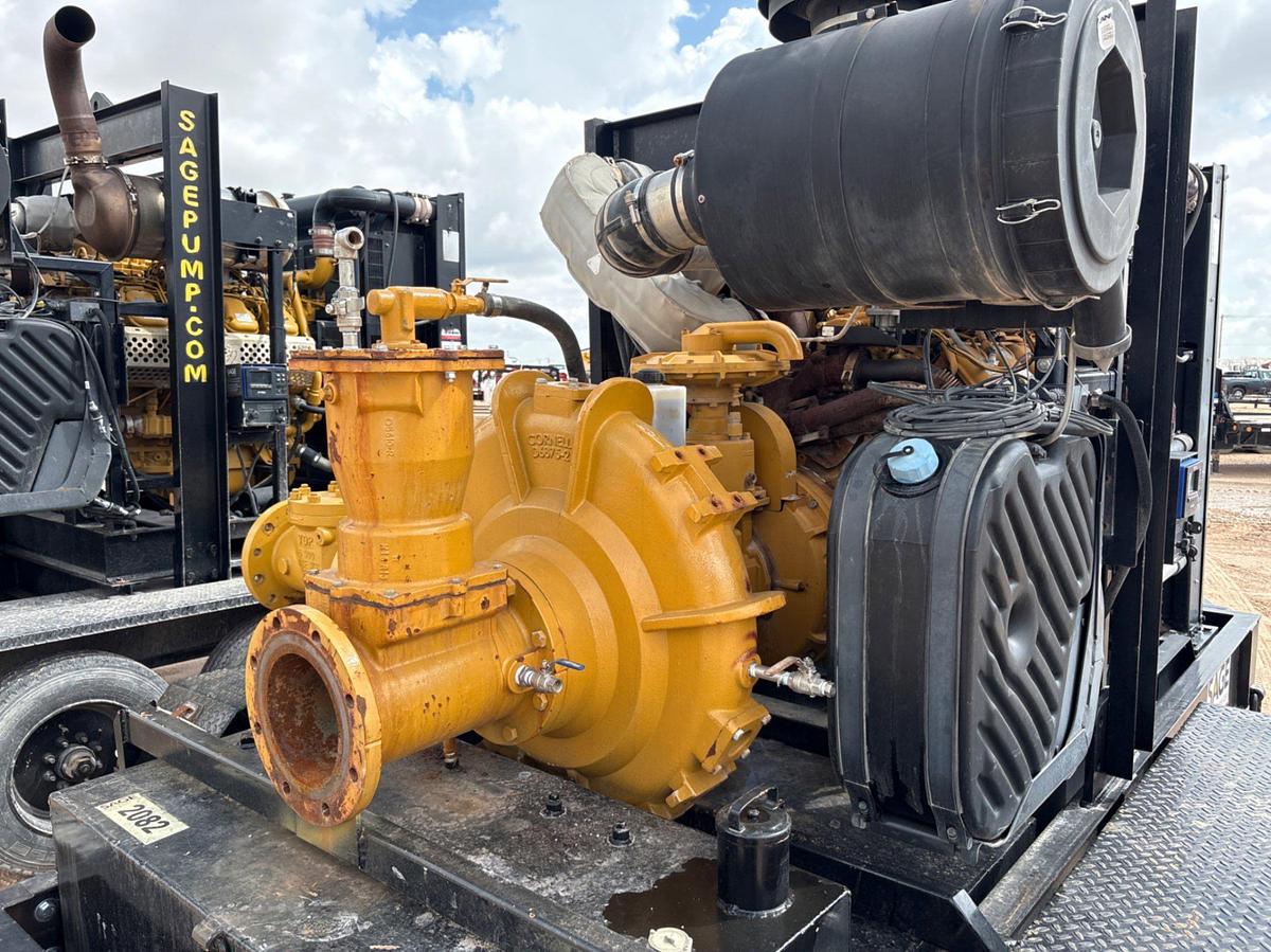 Used Cornell D6875-2 6x8 water transfer pump mtd on t/a bumper pull trailer