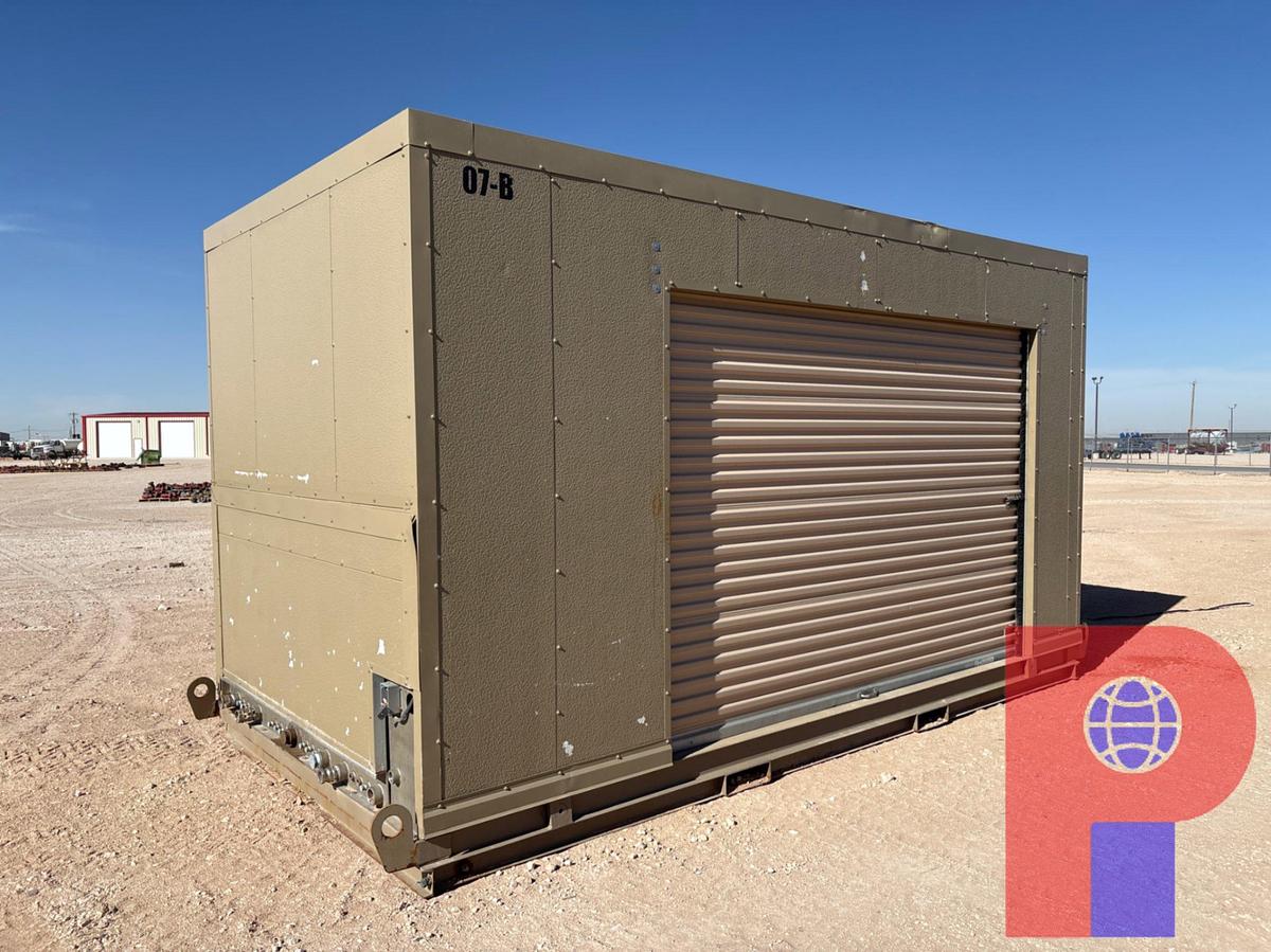 Used 16’L X 8’4”W X 9’8”H 2-DOOR CHEM SHED