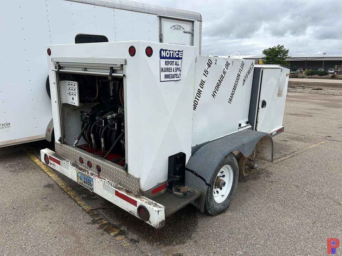 Used 2010 VALLEY ENGINEERING, INC. 12' T/A FUEL LUBE BUMPER PULL TRAILER