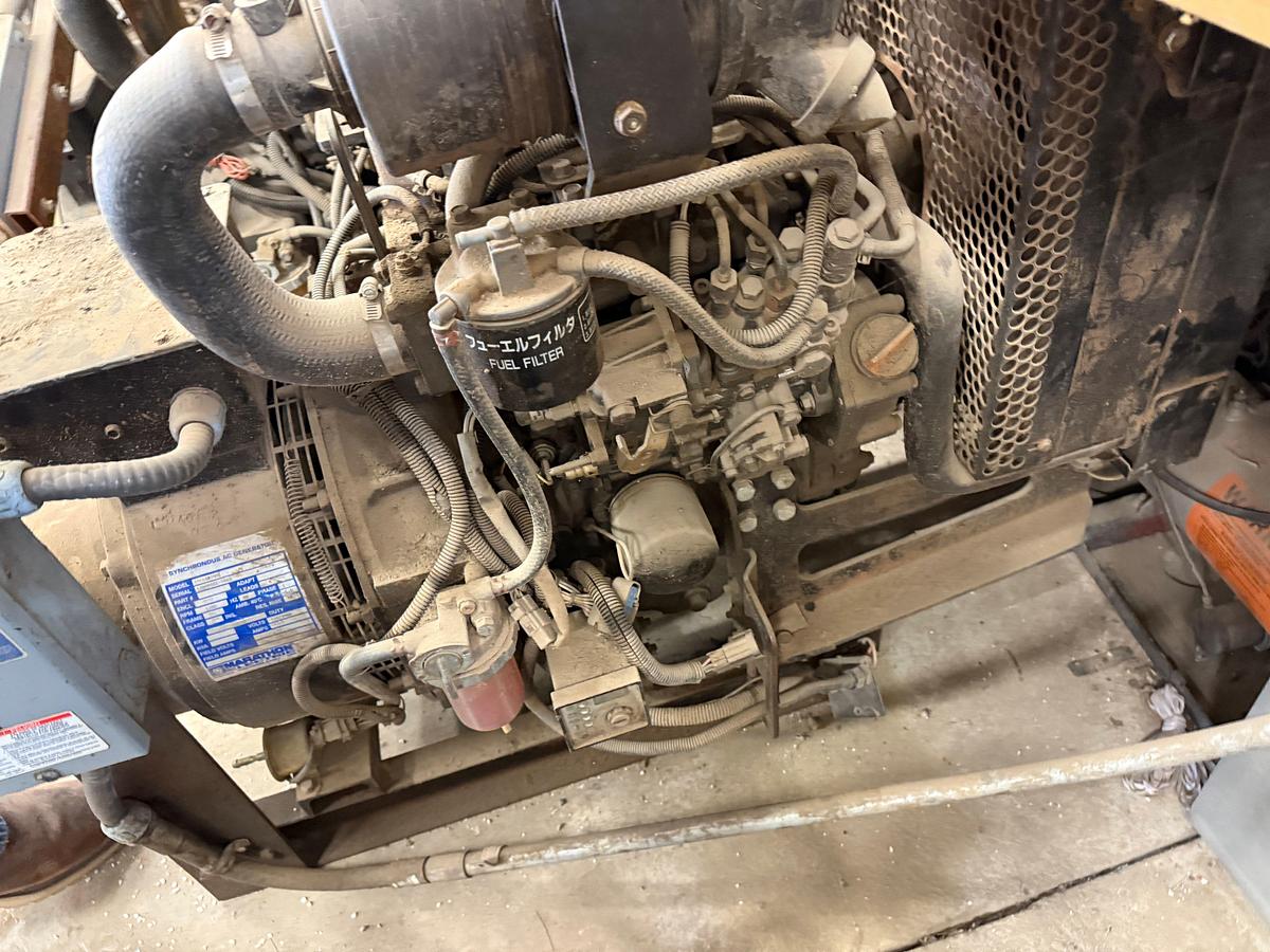 Used MARATHON 8-KW GENERATOR P/B YANMAR 3-CYLINDER DIESEL ENGINE