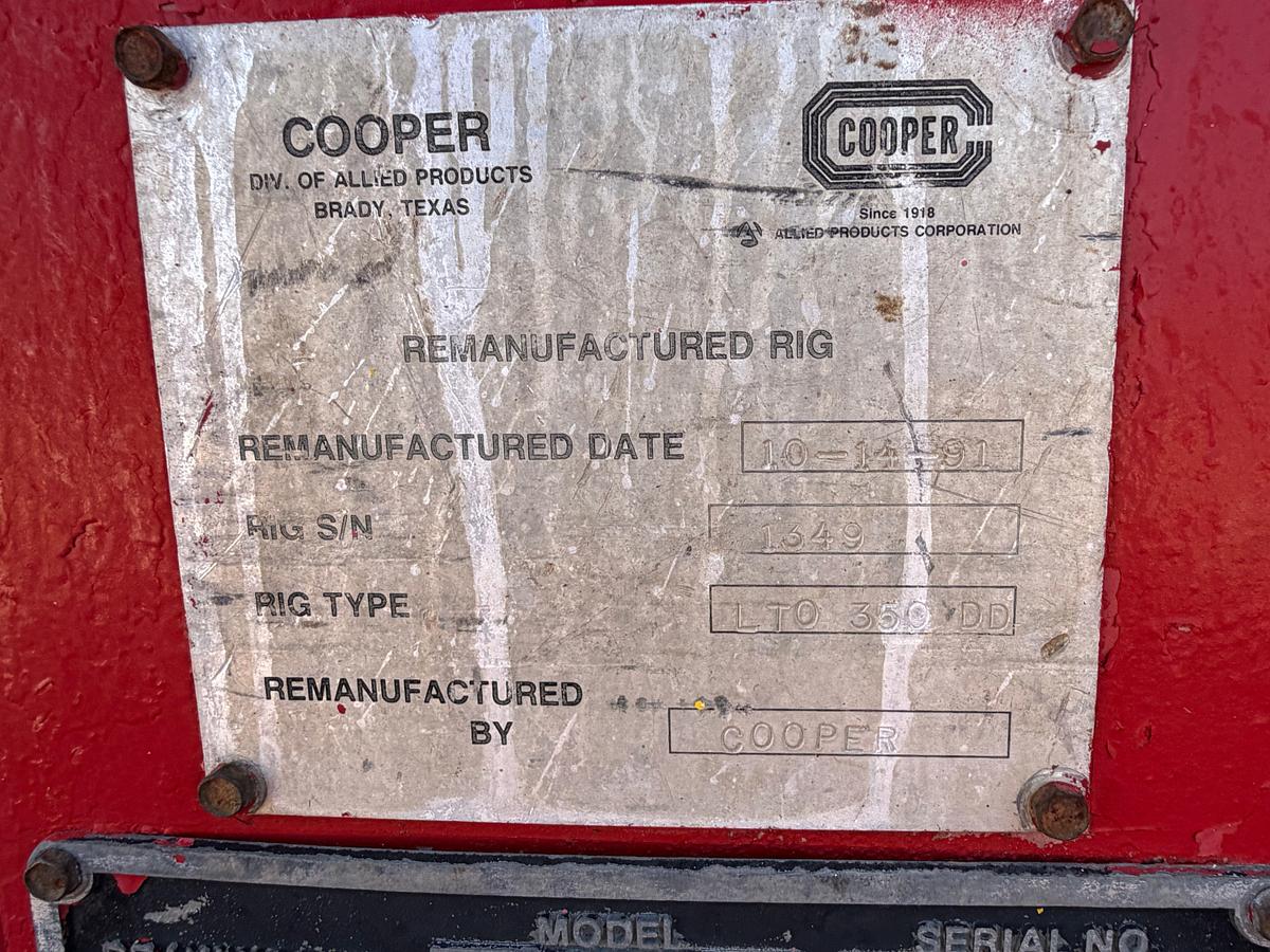 Used 1979 COOPER LTO-350-DD 5-AXLE WELL SERVICE RIG