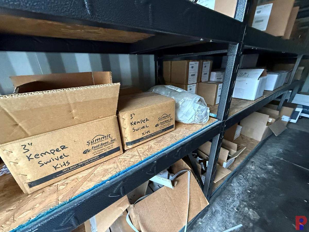 Used C2ROW5- (7) HAMMER WING NUTS, (2) BOXES RETAINER RINGS, (4) 3” KEMPER SWIVEL KITS, (18) 1”LT PL VLV REPAIR KIT, SEE DETAILS