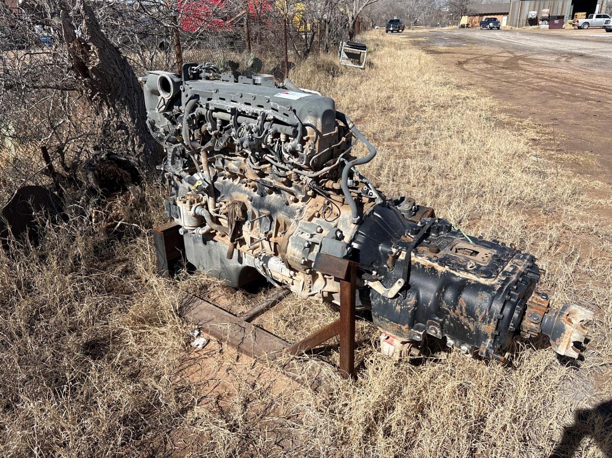 Used Paccar MX-13 12.9L diesel engine w/ Eaton transmission