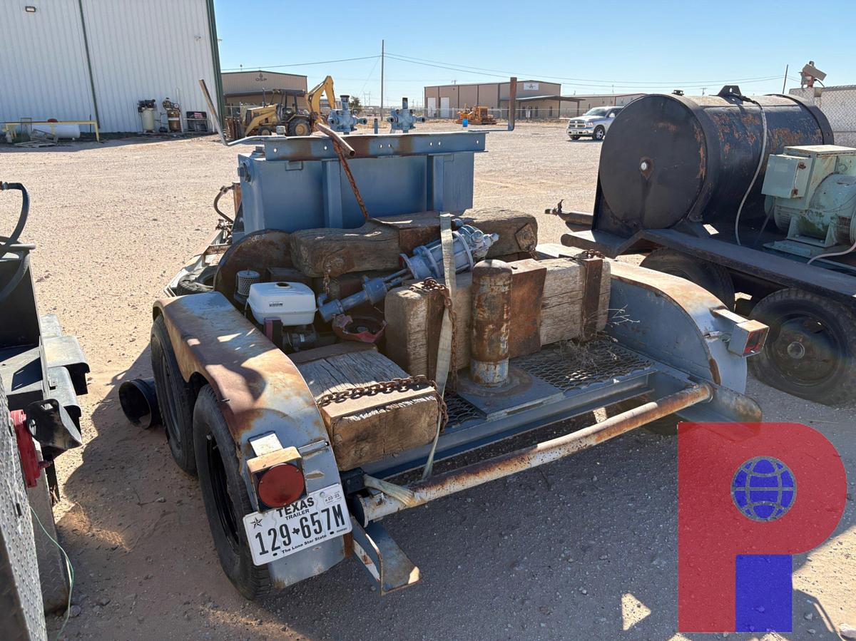 Used SHOPBUILT 10’ X 6’ T/A BUMPER PULL TRAILER W/ INCOMPLETE 2-STATION CLOSING UNIT