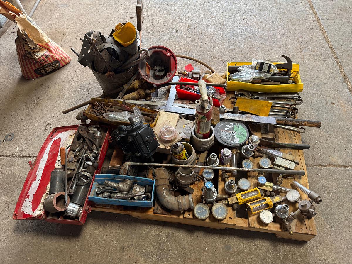Used (3) PALLETS W/ Misc. SHOP Tools