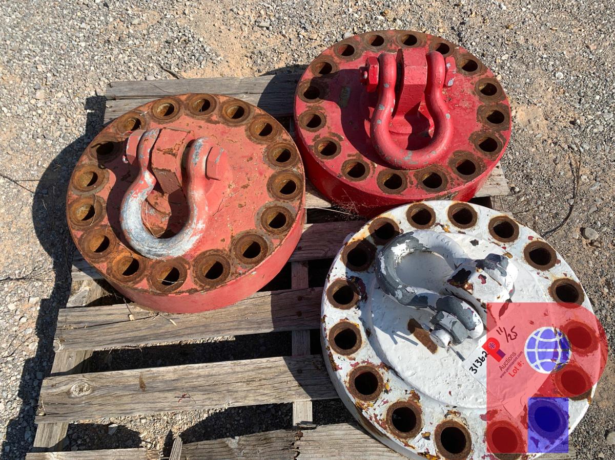Used (3) 15K 19” OD FLANGE CAPS