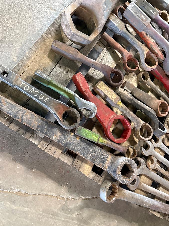 Used Pallet of (46) assorted hammer wrenches & combination wrenches