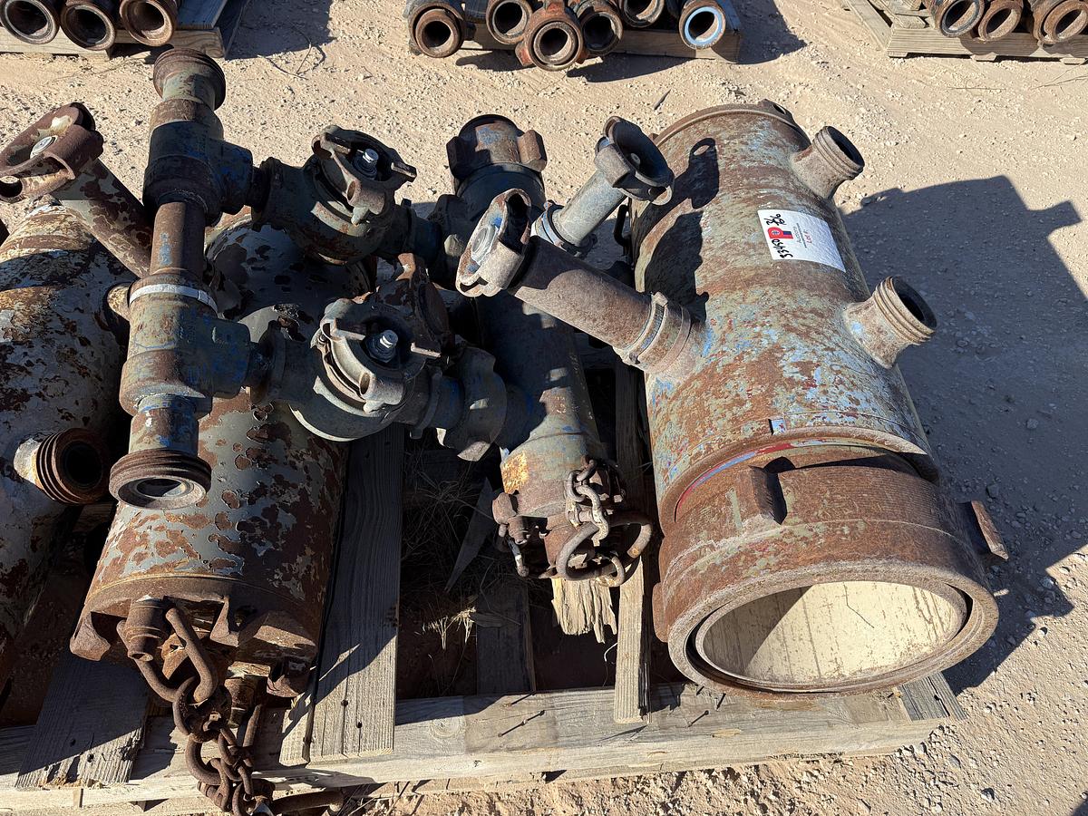 Used (3) MULTI-SIZE SINGLE PLUG CEMENT HEADS