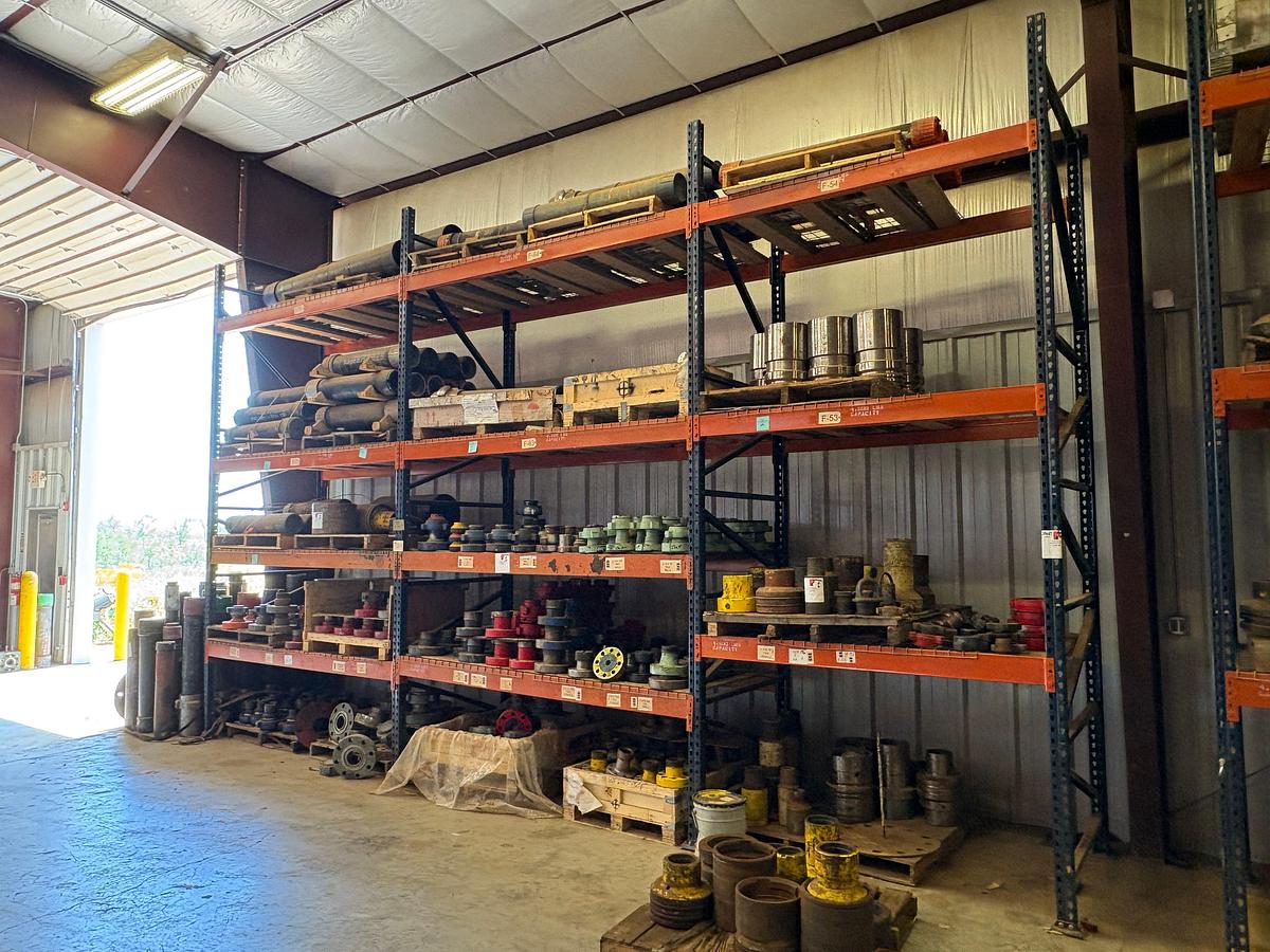 Used 23’ x 4’ x 14’ pallet rack shelving