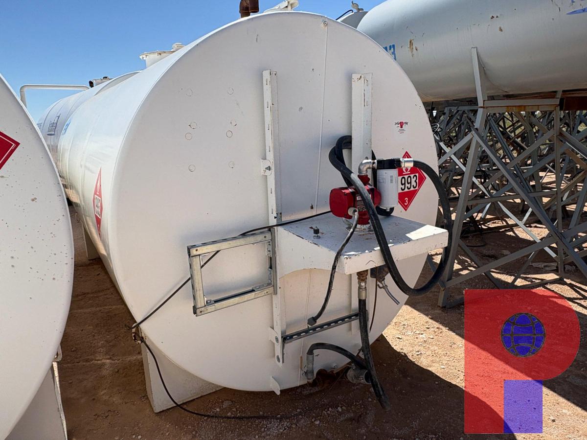 Used 15’ X 7’ 4,000 GALLON FUEL TANK W/ TRANSFER PUMP & HOSE