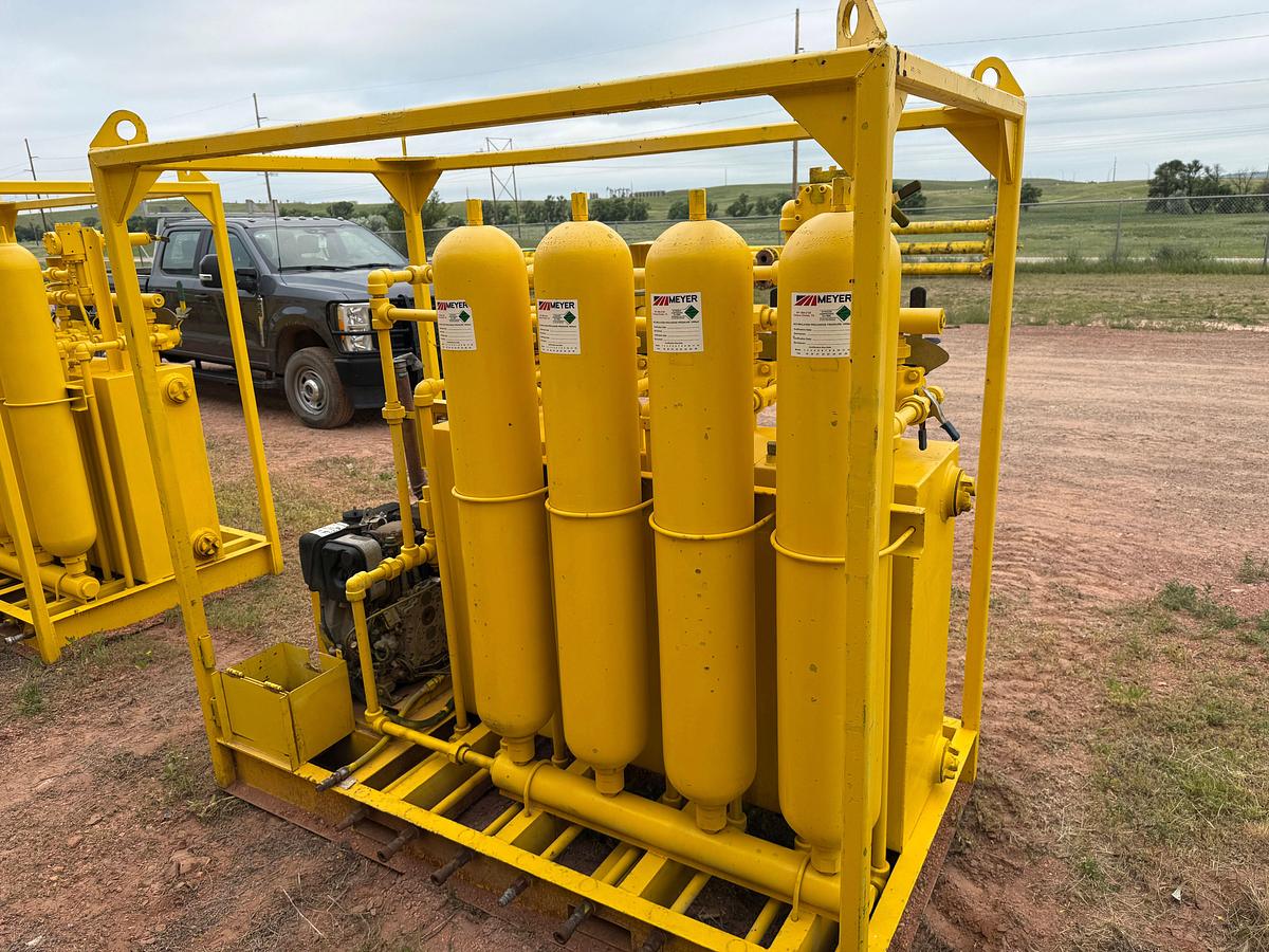 Used MEYER 3K WP DIESEL POWERED 4-STATION ACCUMULATOR CLOSING UNIT, SKIDDED