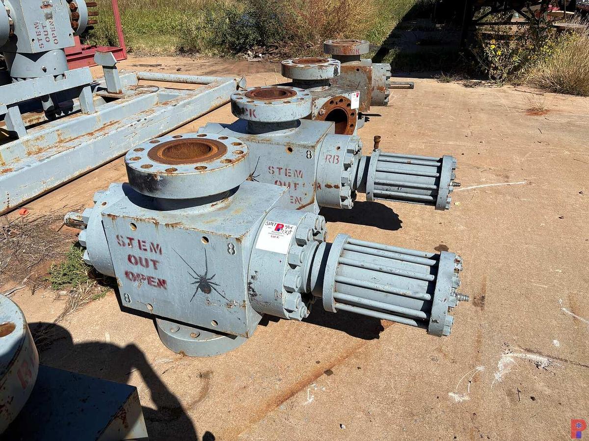 Used (2X$) (2) 7-1/16” 10K HYDRAULIC FRAC VALVES