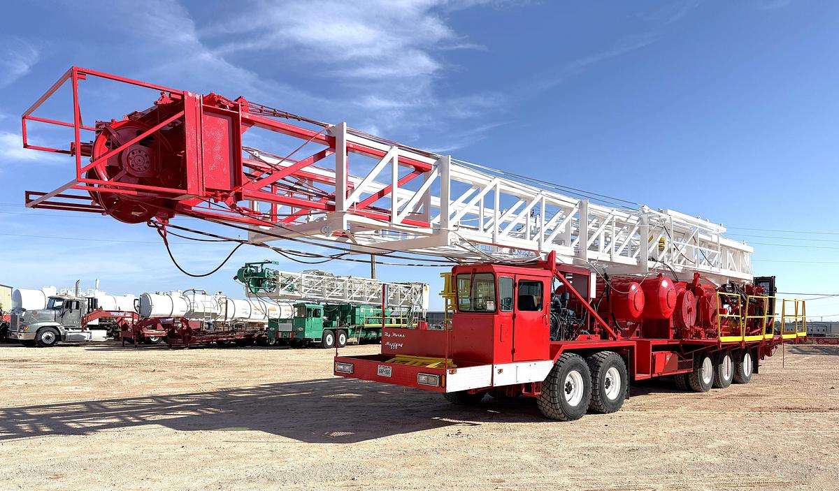 Used 2006 RIG WORK MUSTANG 550 DD 104’-275K 5-AXLE WELL SERVICE RIG