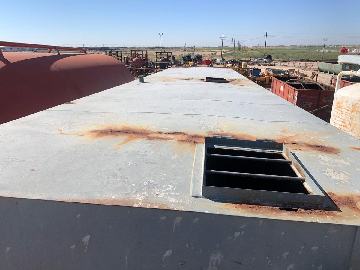 Used 47’ L x 9’ W x 11’ T 620 Barral Skidded Frac Tank