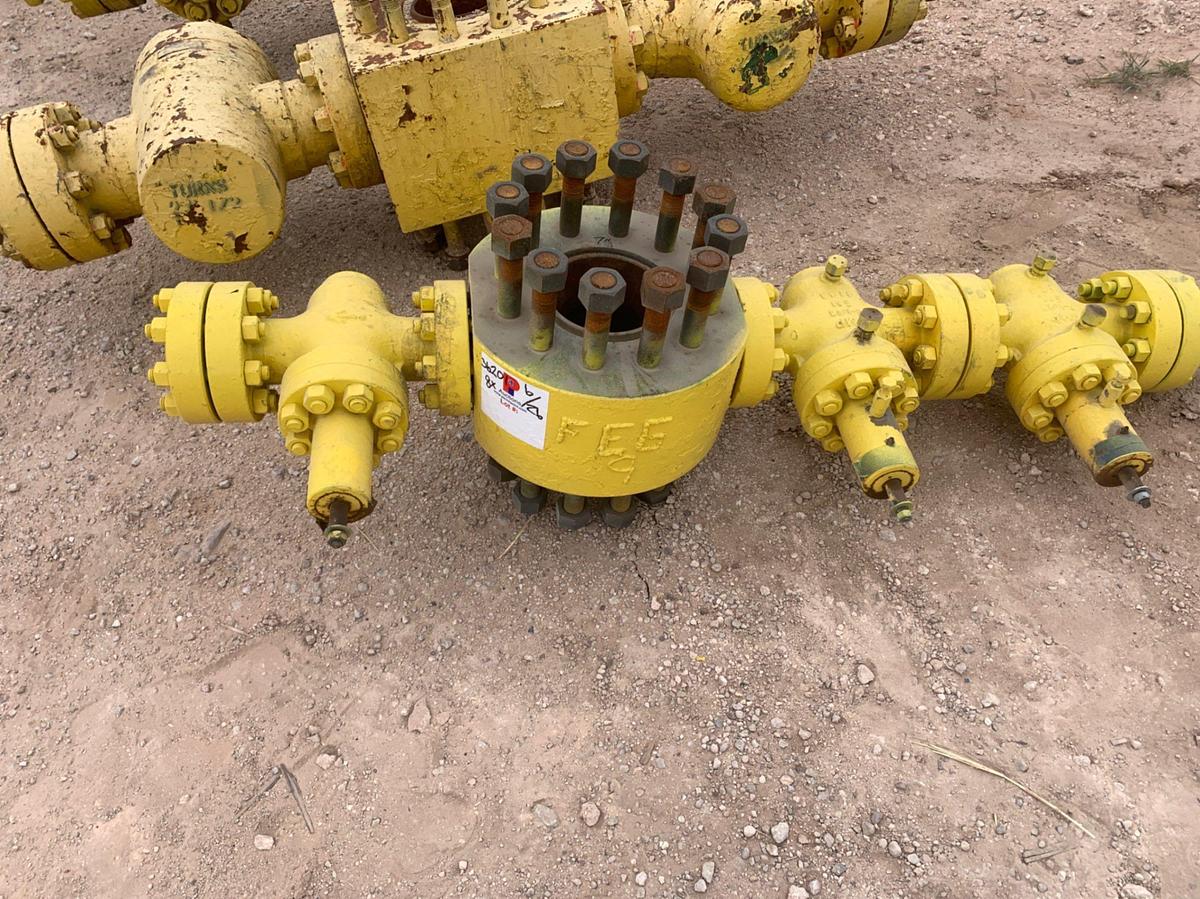 Used (8) 7” 10k Fluid Crosses w/(26) 4” 10k Gate Valves